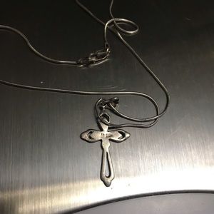 Necklace & cross silver 9.25
